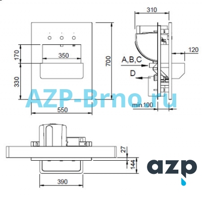 Многофункциональная раковина из нержавеющей стали AUM 026 AZP Brno Чехия (фото, схема) Многофункциональная раковина из нержавеющей стали AUM 026 AZP Brno Чехия (фото, схема)